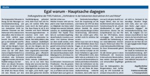 FWG zur Sadtentwicklung und Diskussion Haus Klamp